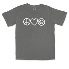 Peace, Love and TLC Dog Rescue Vintage Soft Unisex T-shirt 