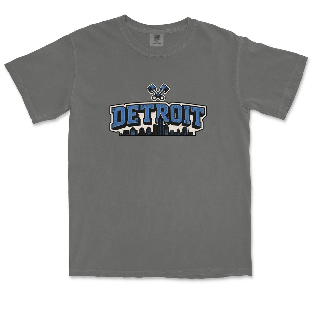 Detroit Motor City Retro Piston Vintage Soft Unisex T-shirt 