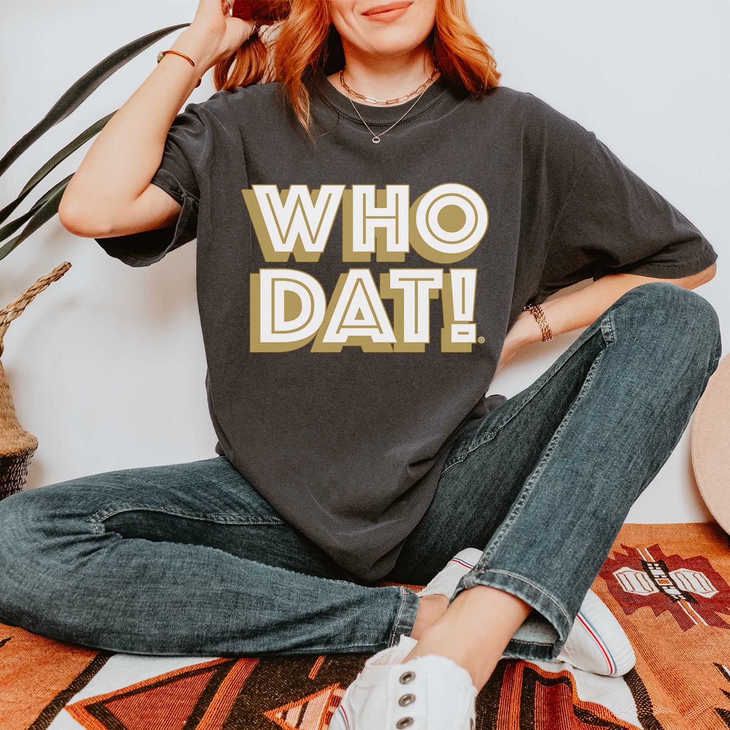 Who Dat Nation Big Bold New Orleans Vintage Soft Unisex T-shirt 