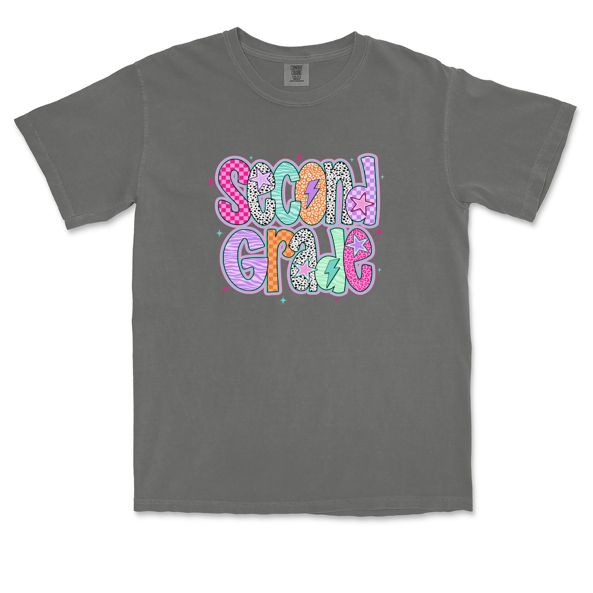 Second Grade Star Colorful Back to School Vintage Soft Unisex T-shirt 