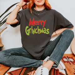 Merry Grinchmas Jolly Merry Christmas Vintage Soft Unisex T-shirt 