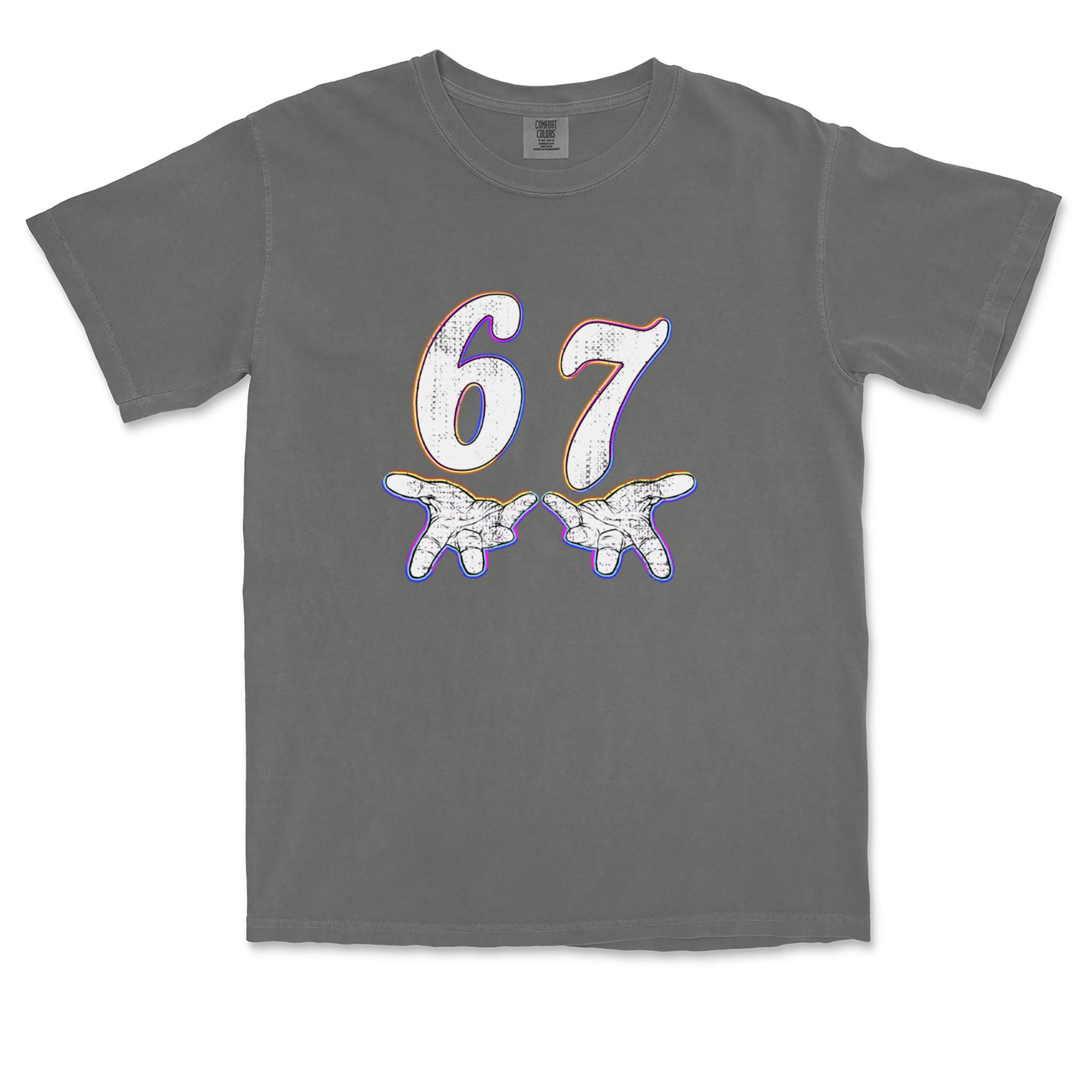 67 Hands Meme Viral Drill Vintage Soft Unisex T-shirt 