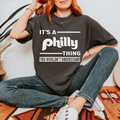 It's A Philly Thing, You Wouldn't Understand graphic on Garment-Dyed Heavyweight Unisex T-Shirt alternate view 6