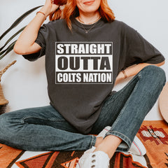 Straight Outta Colts Nation Football  Youth T-shirt 