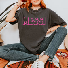 Messi OUTLINE Miami Futbol Vintage Soft Unisex T-shirt 