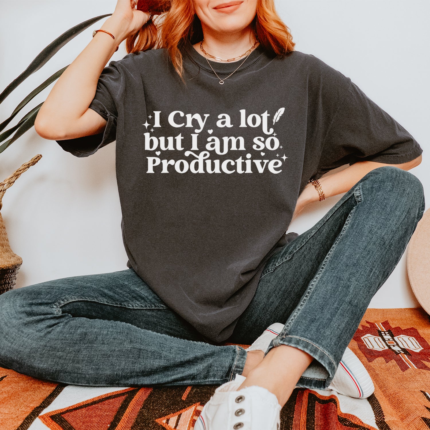 I Cry A Lot But I am So Productive TTPD Youth T-shirt 