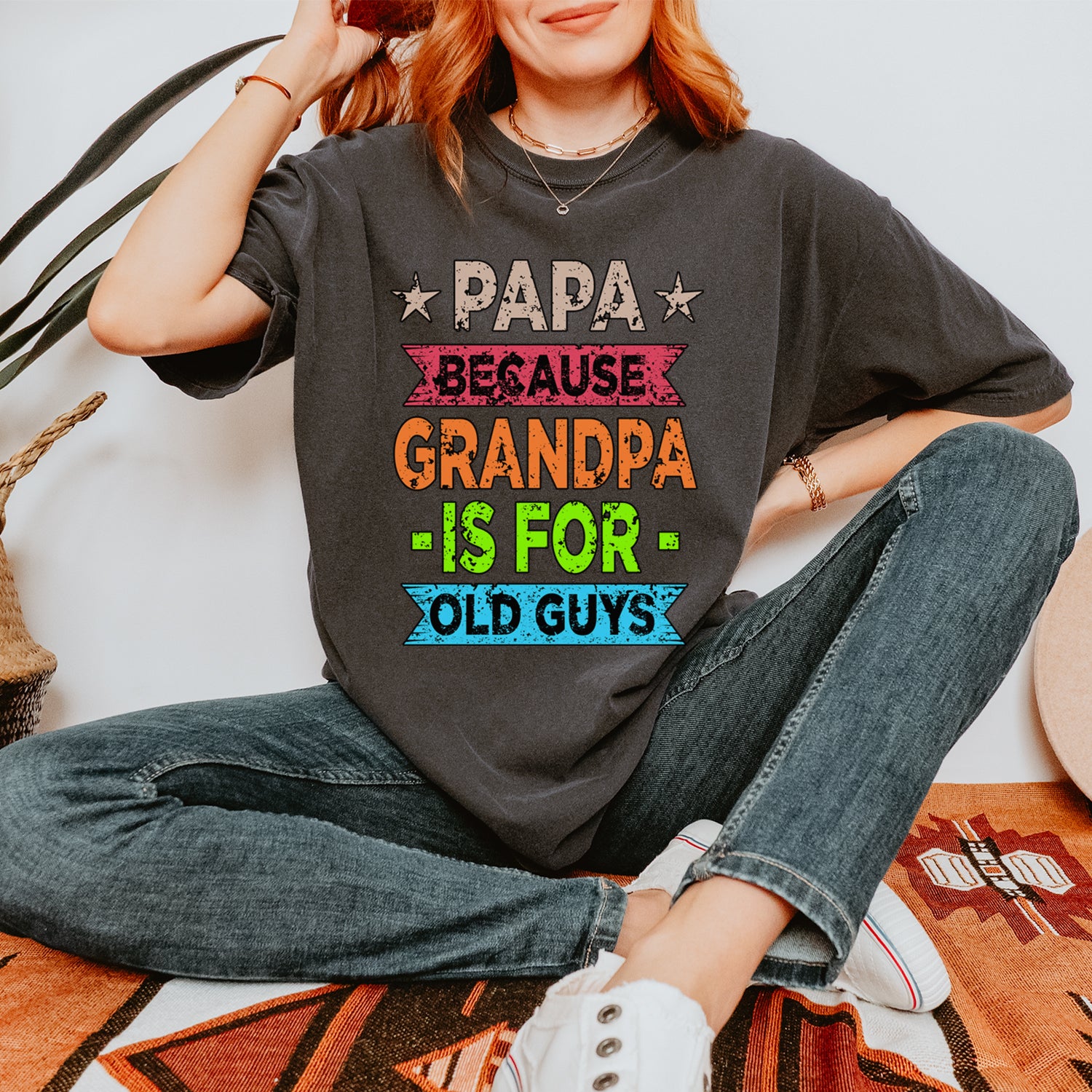 Papa Because Grandpa Is For Old Guys Vintage Soft Unisex T-shirt 