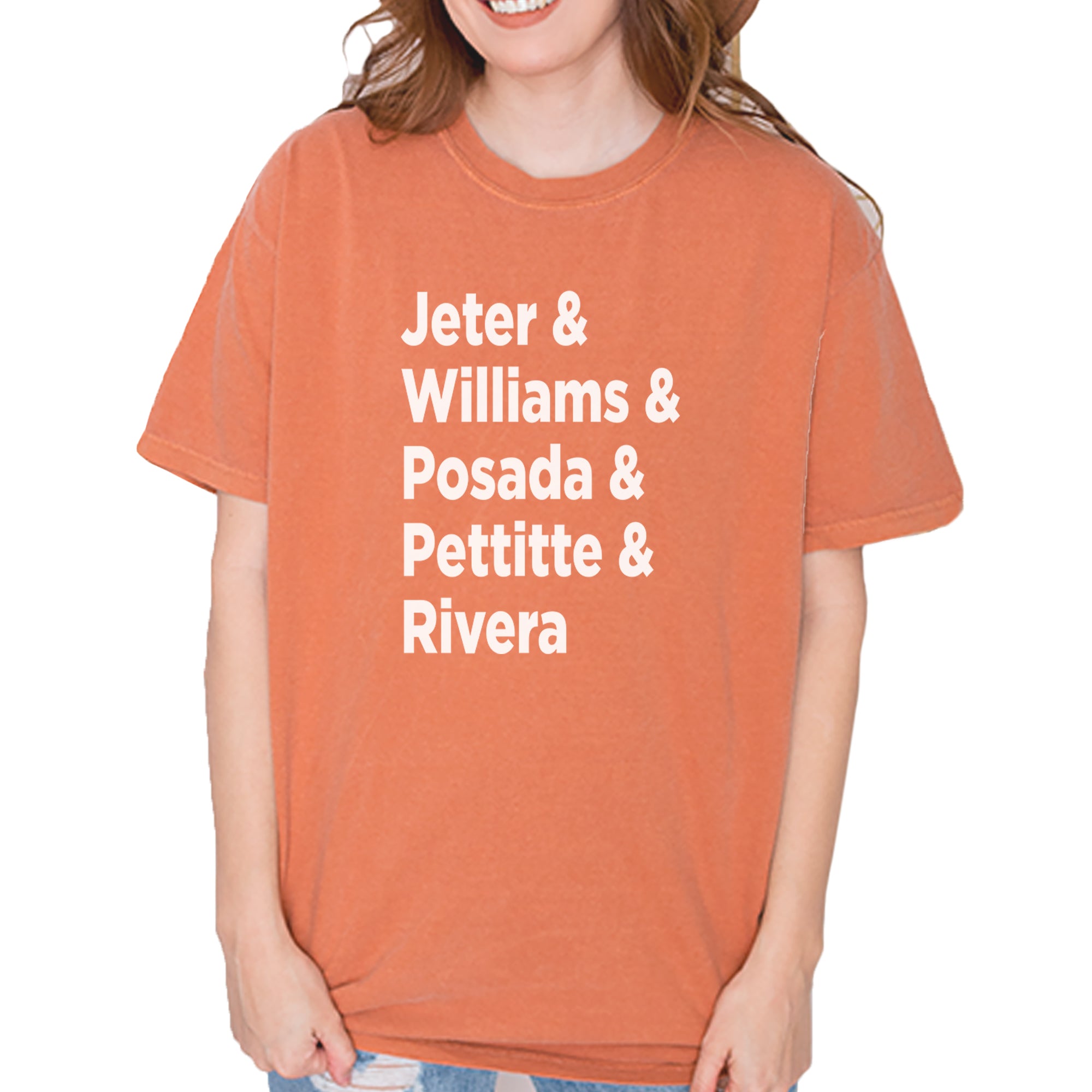 Jeter & Williams & Posada & Pettitte & Rivera Vintage Soft Unisex T-shirt Yam