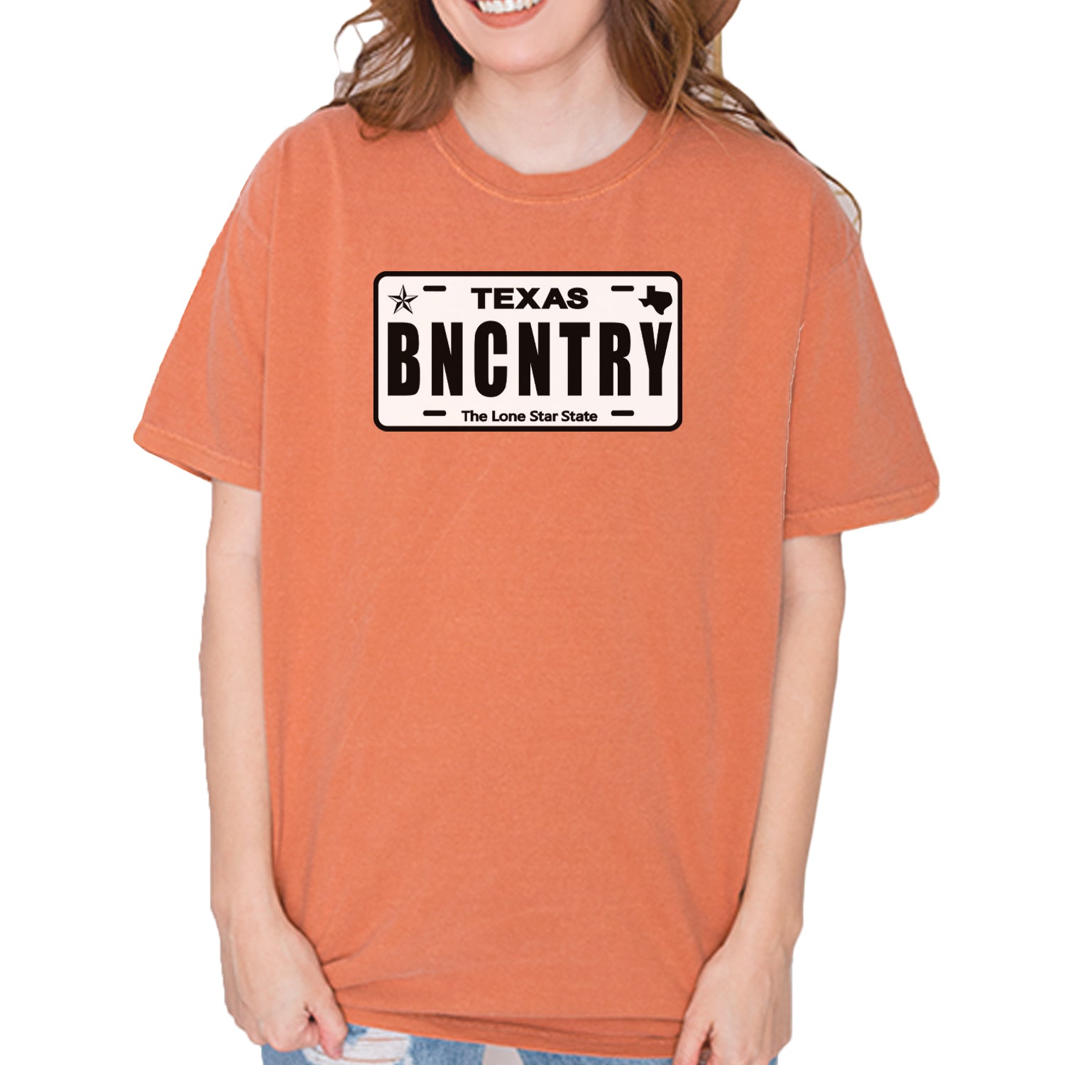 Texas License Plate BNCNTRY Vintage Soft Unisex T-shirt Yam