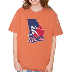 Atlanta Georgia Batter Up Vintage Soft Unisex T-shirt Yam