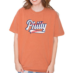 Philly Baseball Stitching Vintage Soft Unisex T-shirt Yam
