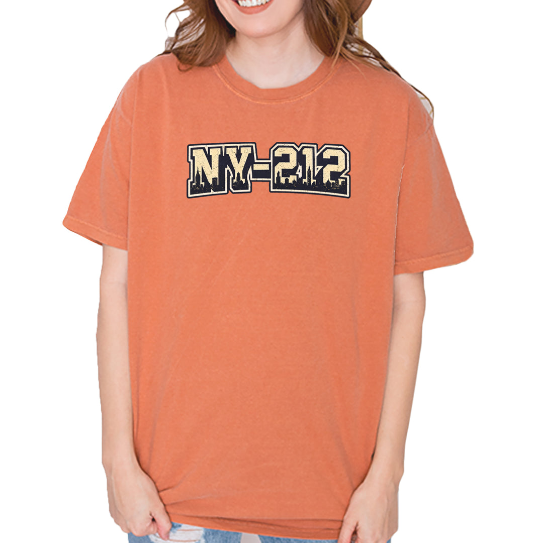 New York City 212 Area Code Skyline  Vintage Soft Unisex T-shirt Yam