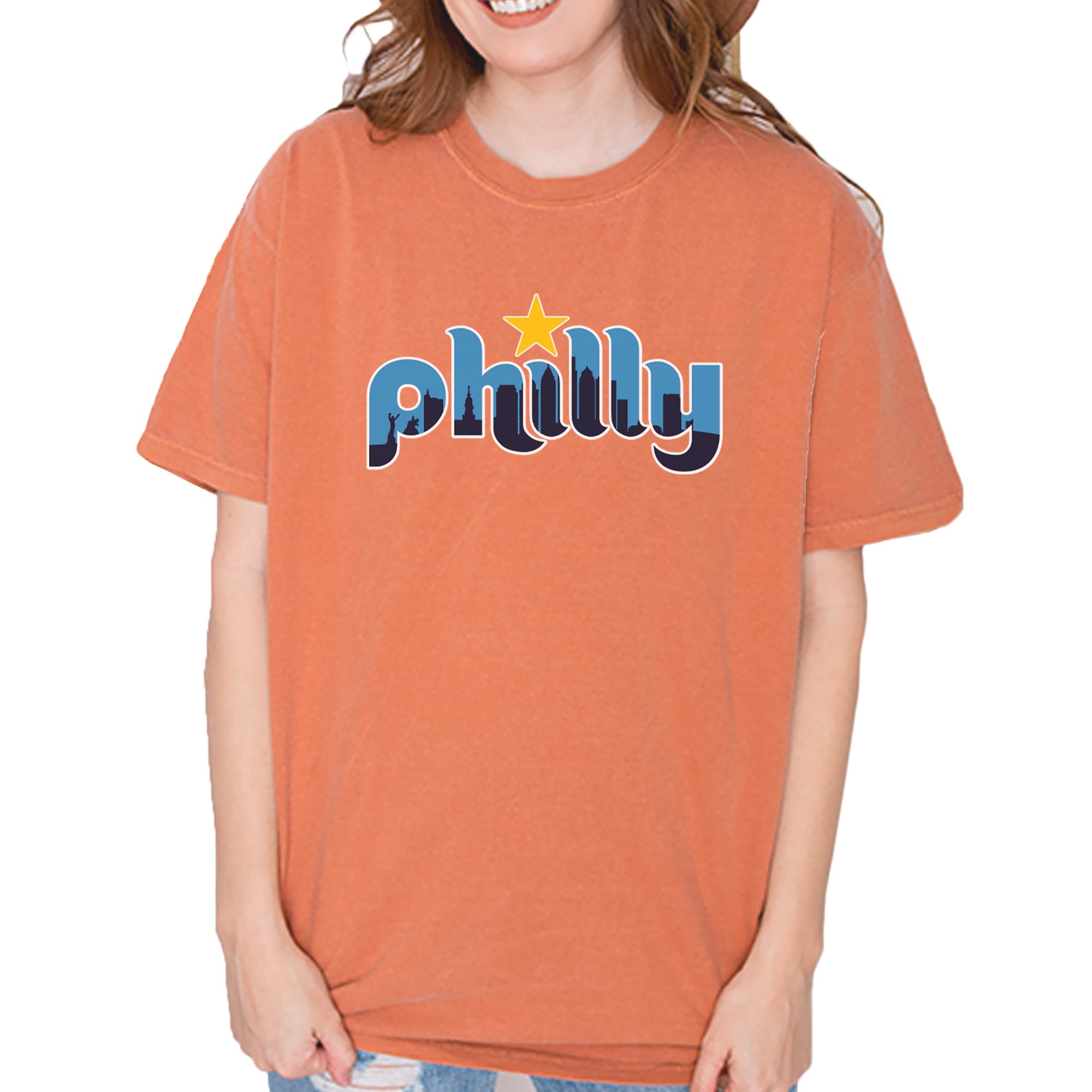 Skyline Philly Philadelphia Vintage Soft Unisex T-shirt Yam