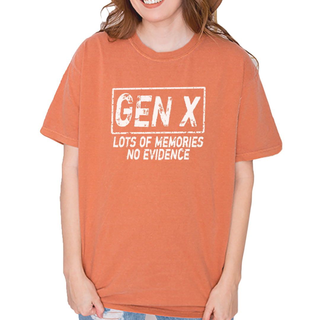 Gen X Lots of Memories No Evidence Nostalgia Vintage Soft Unisex T-shirt Yam