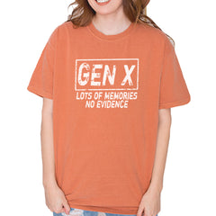Gen X Lots of Memories No Evidence Nostalgia Vintage Soft Unisex T-shirt Yam