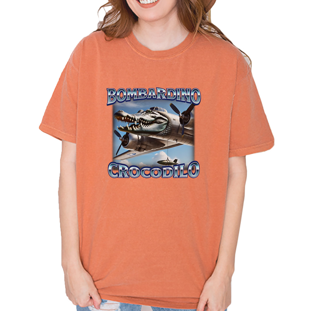Bombardino Crocodilo Brainrot Vintage Soft Unisex T-shirt Yam