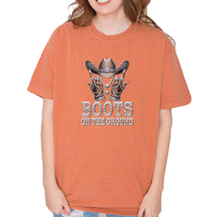 Boots On The Ground Bling Vintage Soft Unisex T-shirt Yam