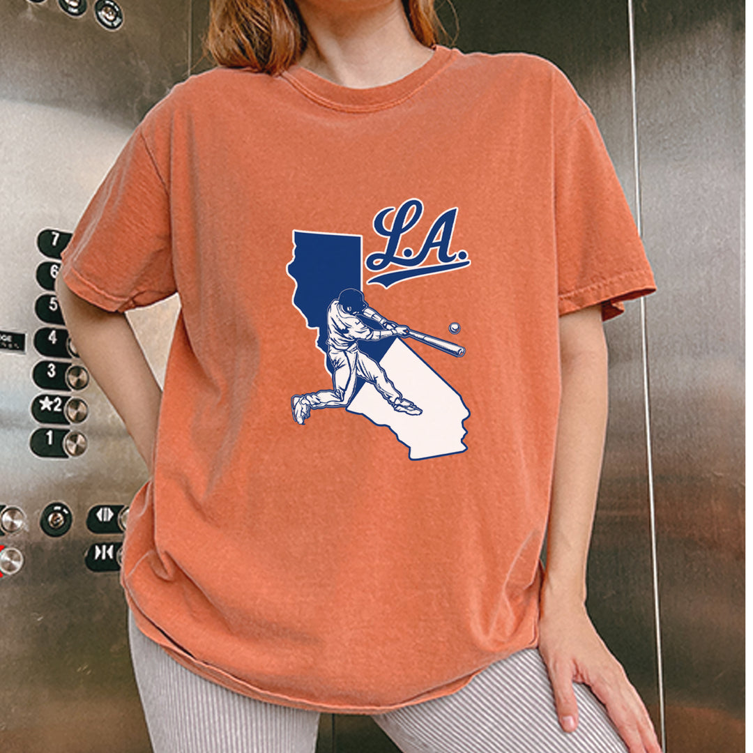 Los Angeles Baseball Batter Up Vintage Soft Unisex T-shirt 