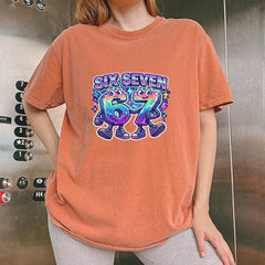 Six Seven 67 Retro Pixel Buddies Vintage Soft Unisex T-shirt 