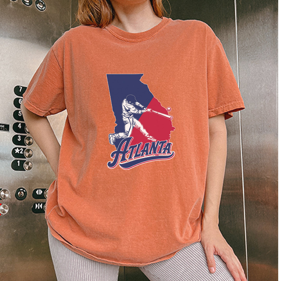 Atlanta Georgia Batter Up Vintage Soft Unisex T-shirt 