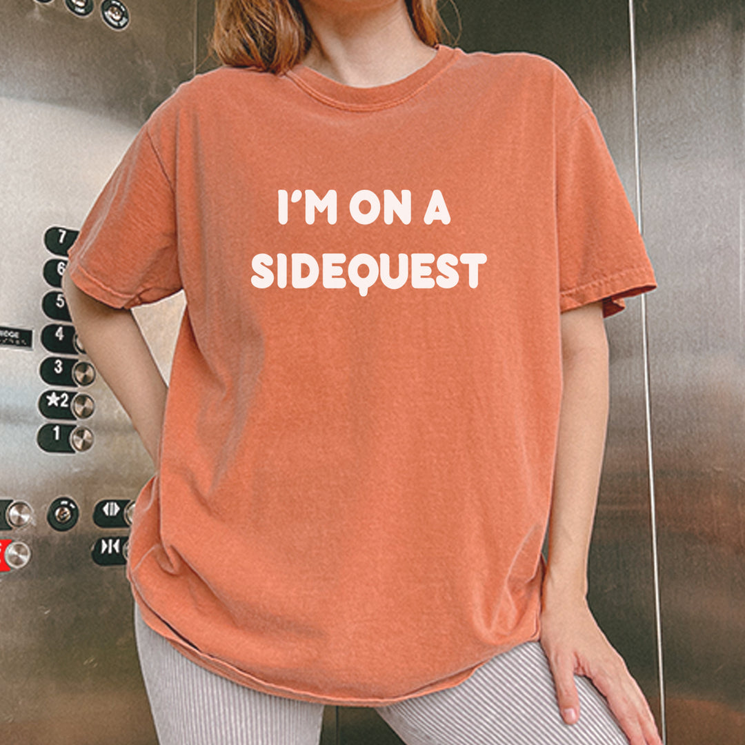 I'm On A Sidequest Festival Rave EDM graphic on Garment-Dyed Heavyweight Unisex T-Shirt alternate view 28