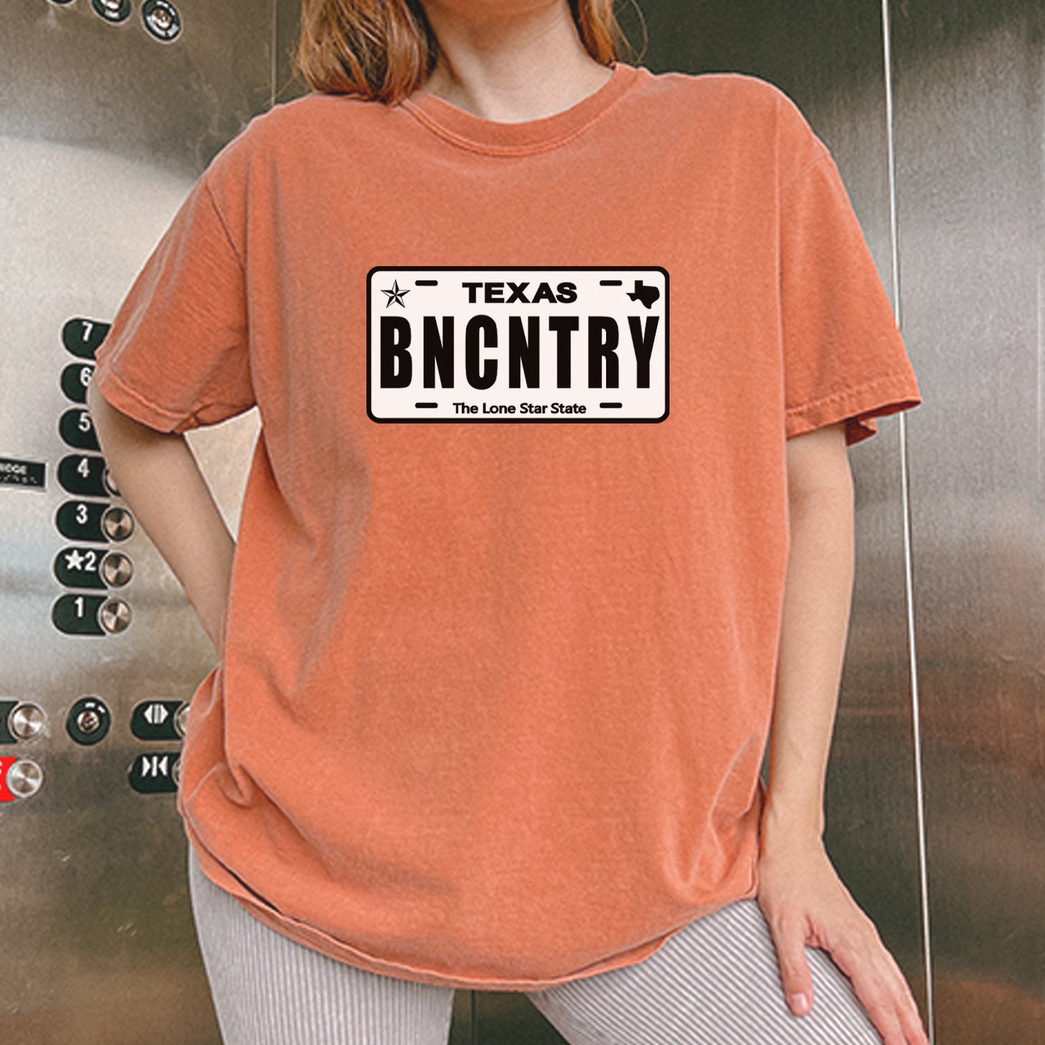 Texas License Plate BNCNTRY Vintage Soft Unisex T-shirt 