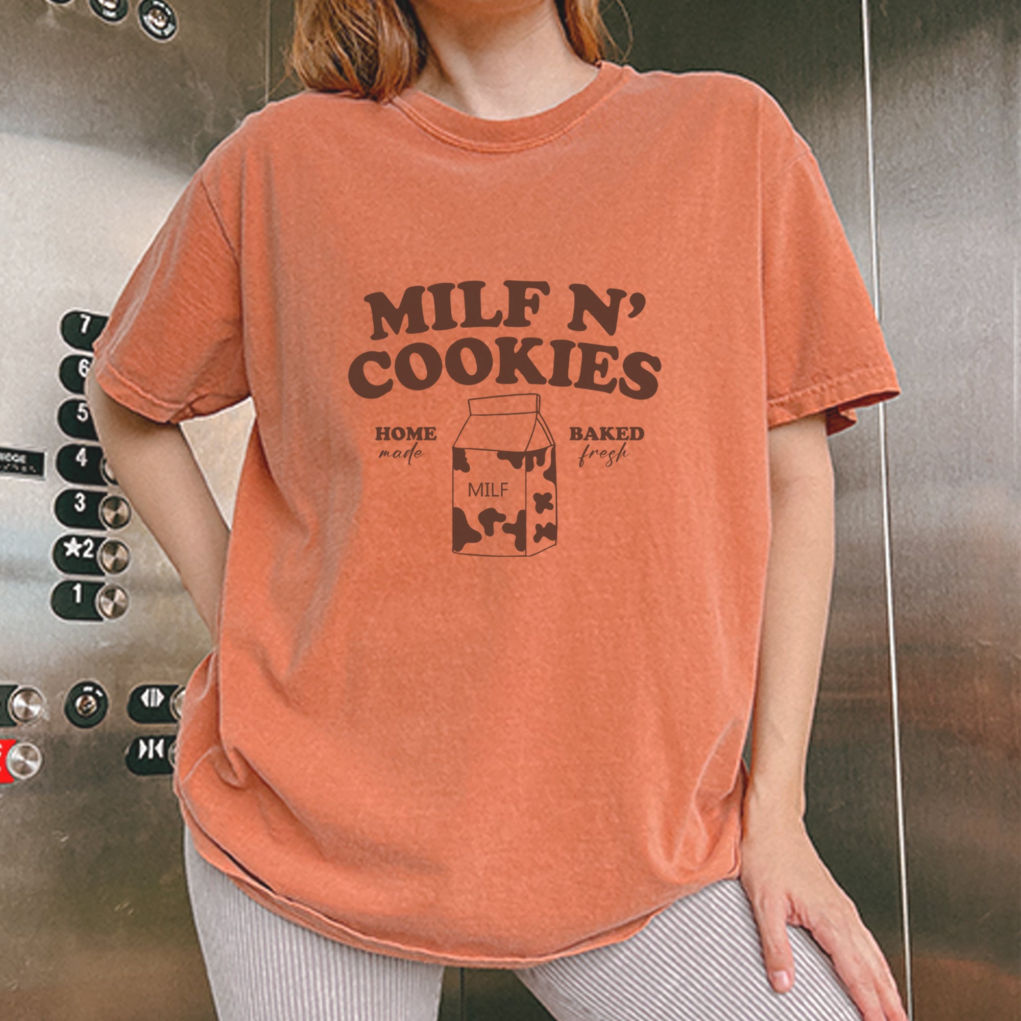 Milf And Cookies Vintage Soft Unisex T-shirt 