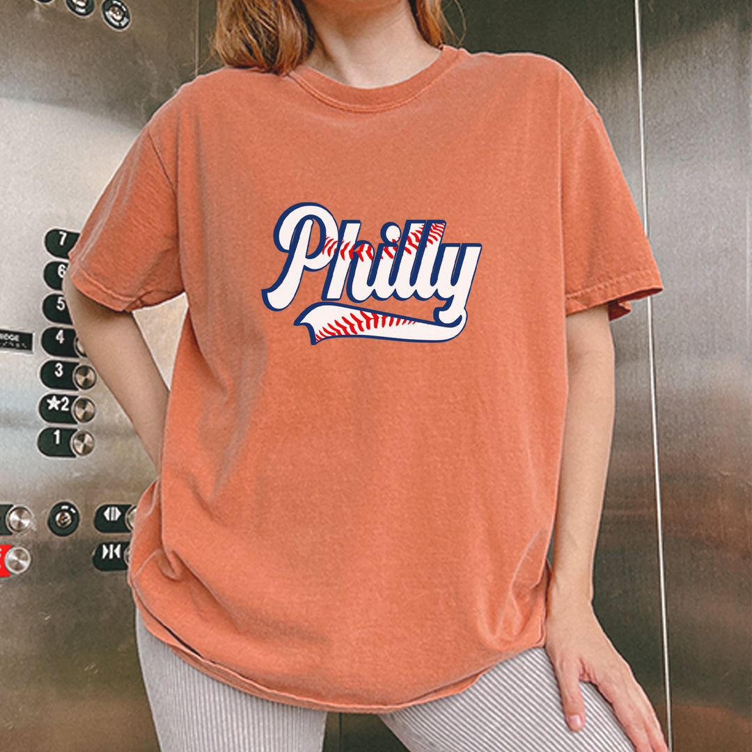 Philly Baseball Stitching Vintage Soft Unisex T-shirt 