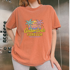 Golden Girls Forever Retro Sunset Vintage Soft Unisex T-shirt 