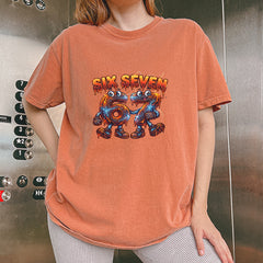 67 Lava Lightning Six Seven Meme Vintage Soft Unisex T-shirt 