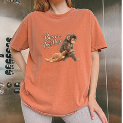 Punch Brave Together Stuffed Animal Vintage Soft Unisex T-shirt 