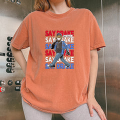 Say Drake Smiling Meme Mustard Vintage Soft Unisex T-shirt 