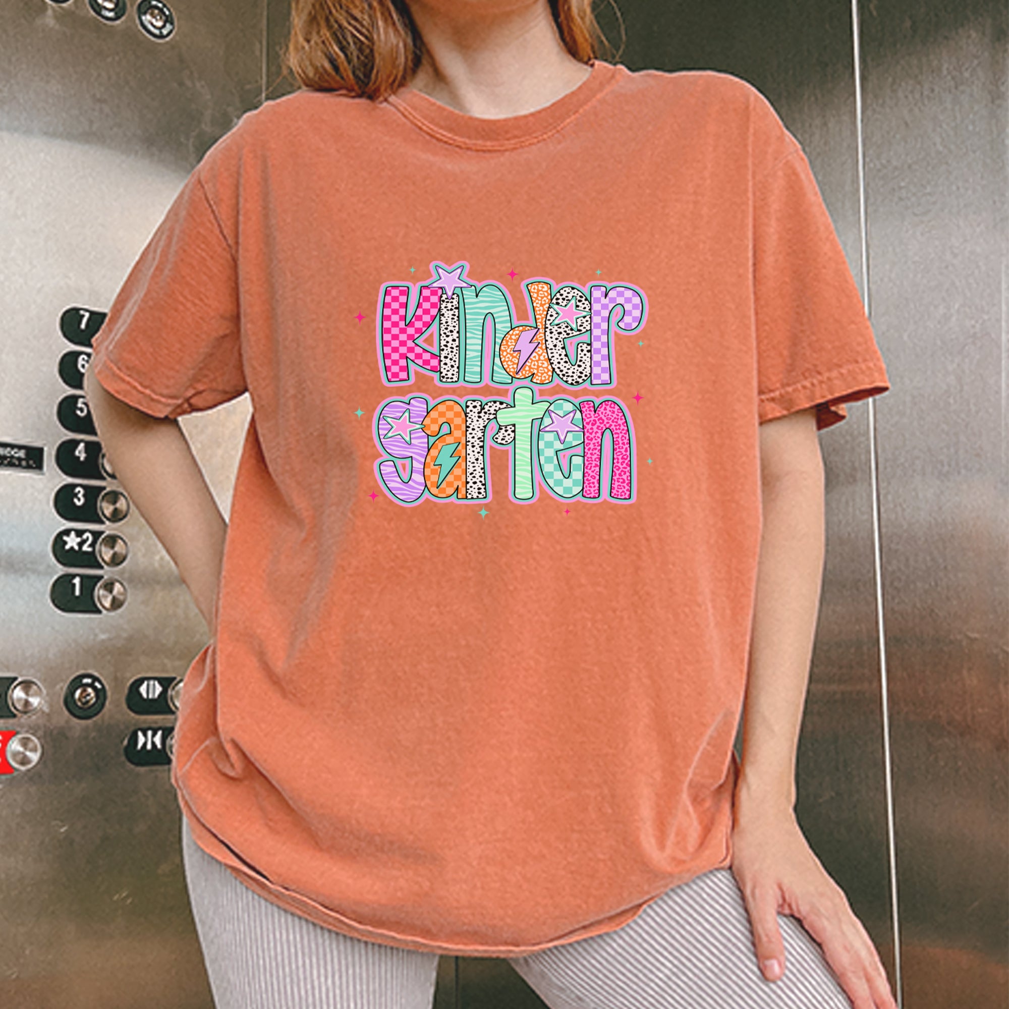 Kindergarten Cutie Colorful Back to School Vintage Soft Unisex T-shirt 