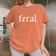 Feral Club Rat Festival Rave EDM graphic on Garment-Dyed Heavyweight Unisex T-Shirt alternate view 28