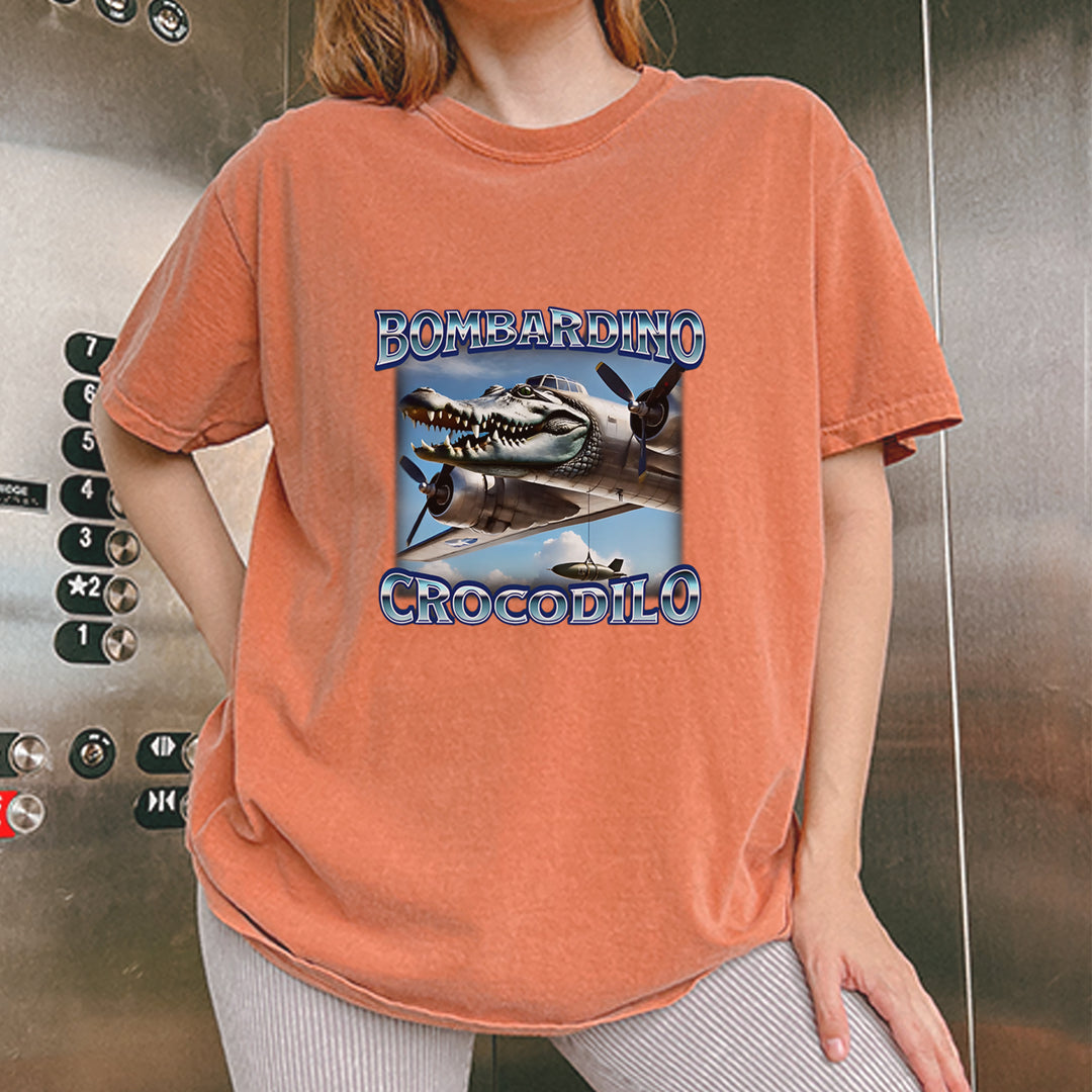 Bombardino Crocodilo Brainrot Vintage Soft Unisex T-shirt 