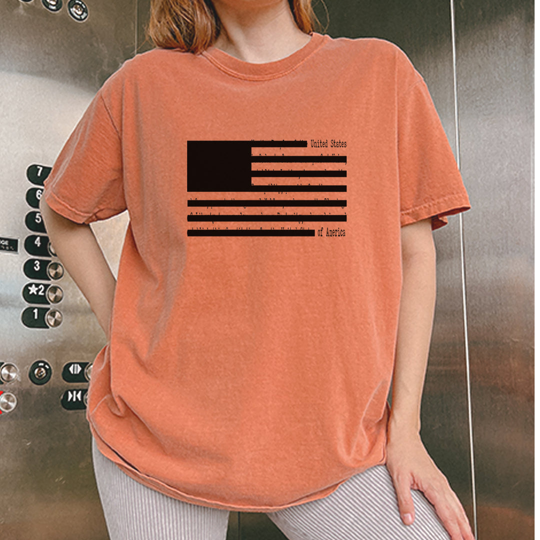 Redacted American Flag Vintage Soft Unisex T-shirt 