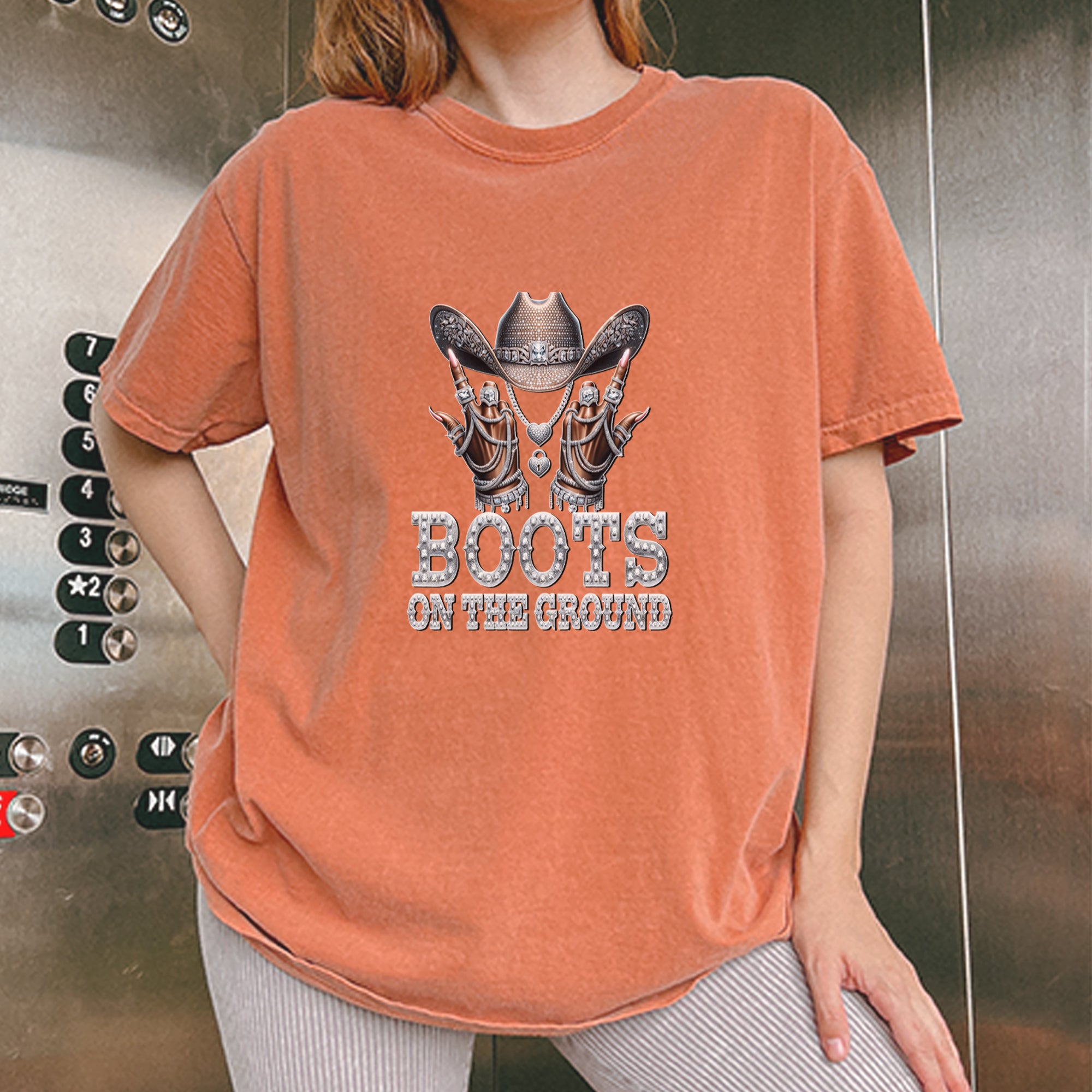 Boots On The Ground Bling Vintage Soft Unisex T-shirt 