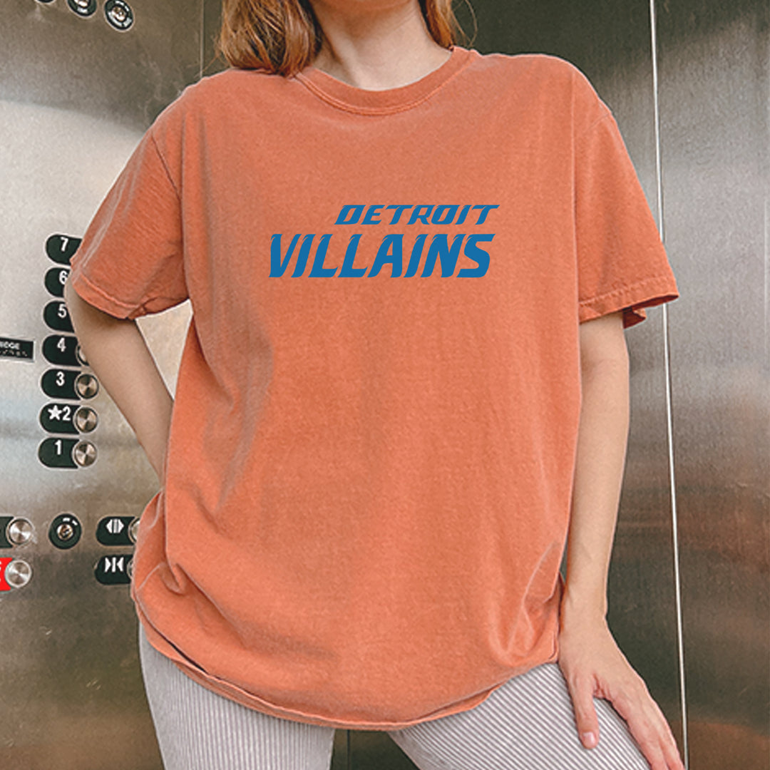 Detroit Villains Grit Football Vintage Soft Unisex T-shirt 