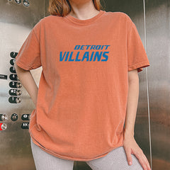 Detroit Villains Grit Football Vintage Soft Unisex T-shirt 