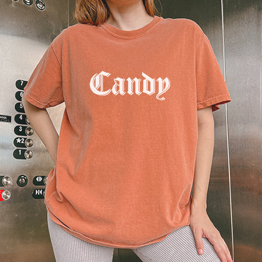 Candy Gothic Lettering Vintage Soft Unisex T-shirt 