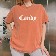 Candy Gothic Lettering Vintage Soft Unisex T-shirt 