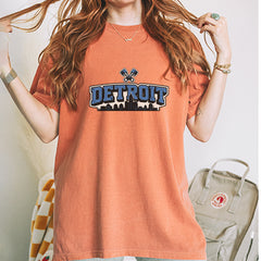 Detroit Motor City Retro Piston Vintage Soft Unisex T-shirt 