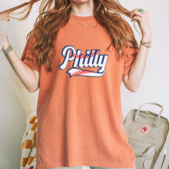 Philly Baseball Stitching Vintage Soft Unisex T-shirt 