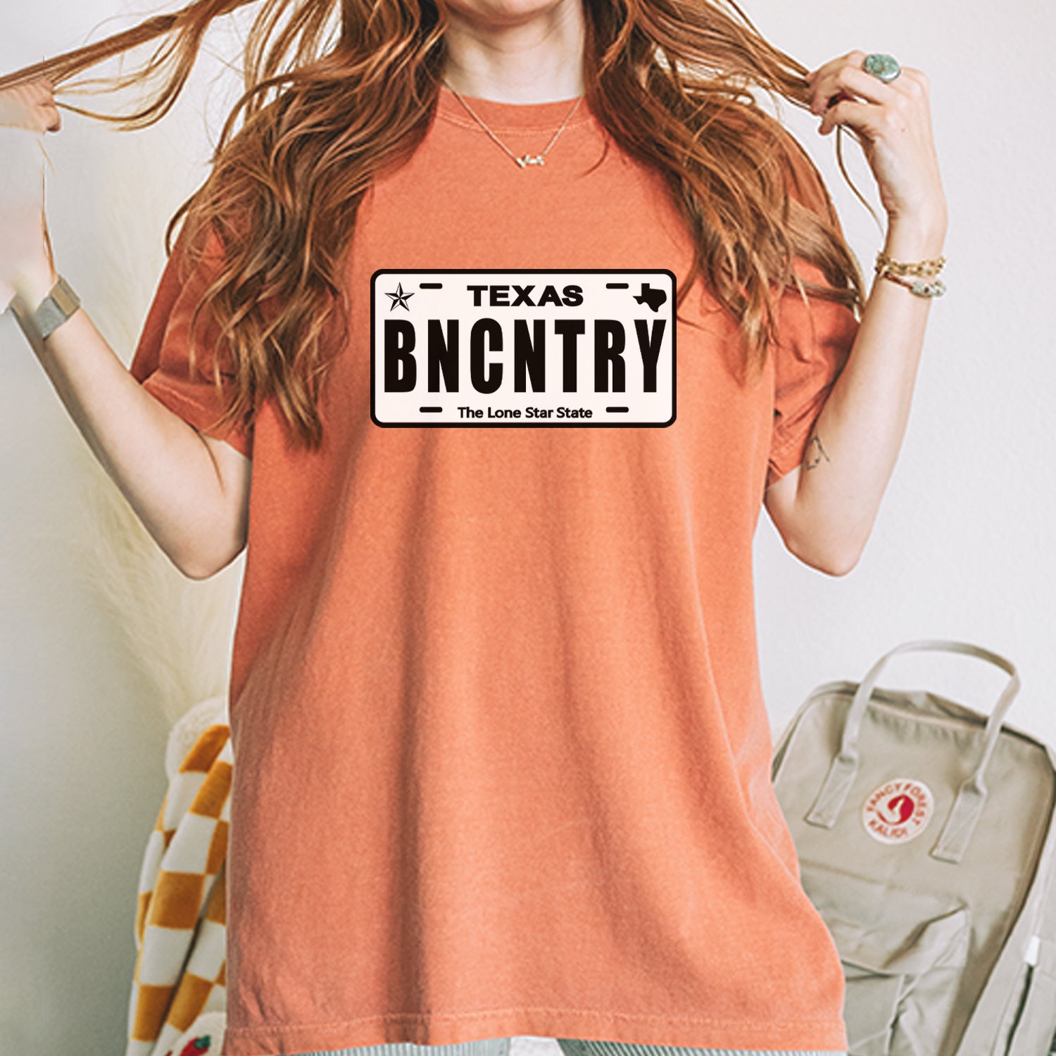 Texas License Plate BNCNTRY Vintage Soft Unisex T-shirt 