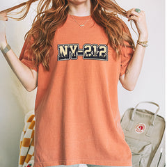 New York City 212 Area Code Skyline  Vintage Soft Unisex T-shirt 