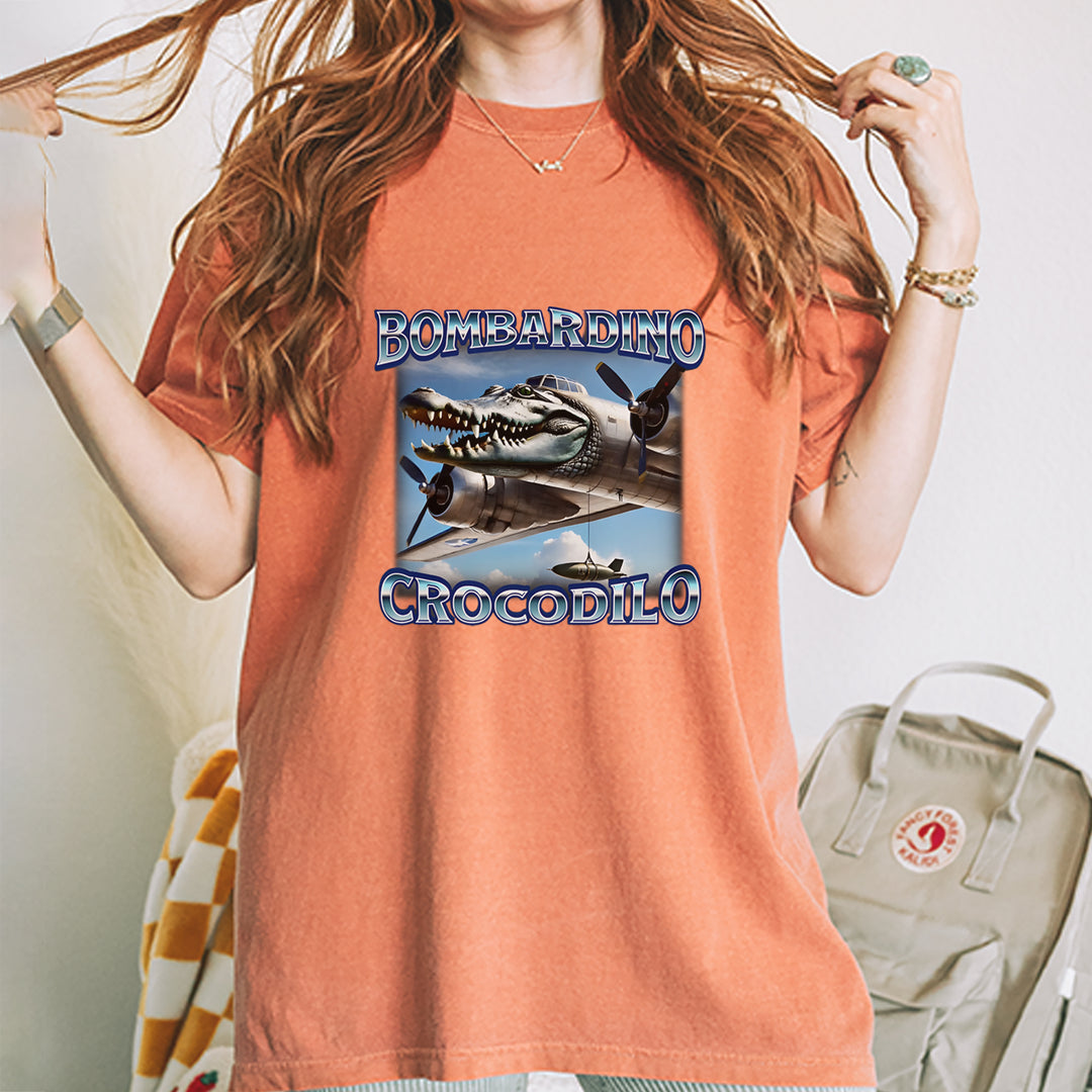 Bombardino Crocodilo Brainrot Vintage Soft Unisex T-shirt 