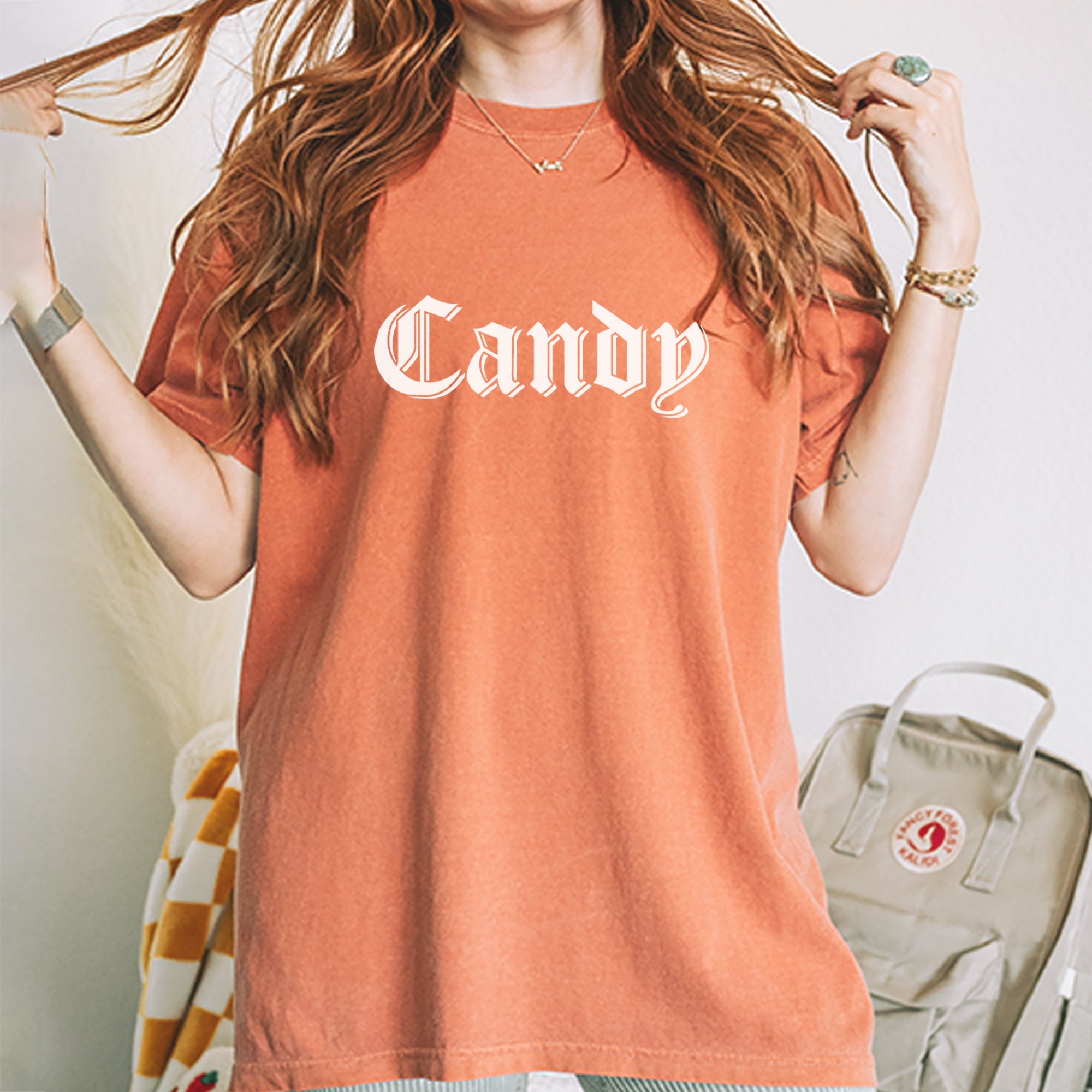 Candy Gothic Lettering Vintage Soft Unisex T-shirt 
