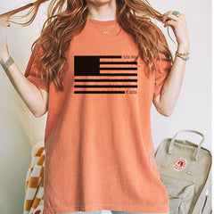 Redacted American Flag Vintage Soft Unisex T-shirt 
