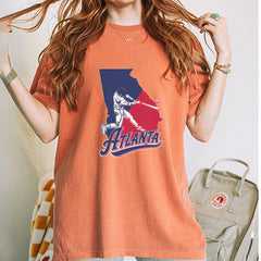 Atlanta Georgia Batter Up Vintage Soft Unisex T-shirt 