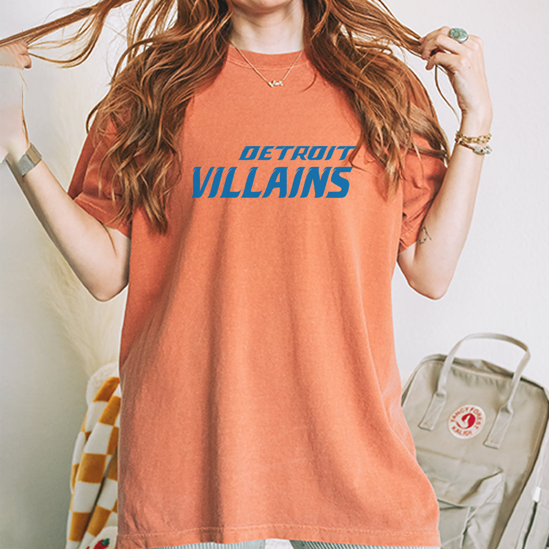 Detroit Villains Grit Football Vintage Soft Unisex T-shirt 